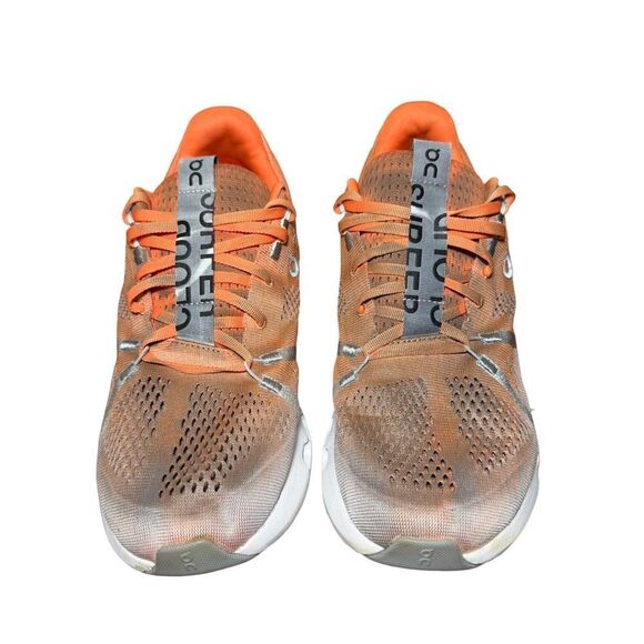On Running Athletic Shoes in Orange and Silver size 10 main image 4